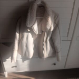 Women's Cream Shearling Jacket